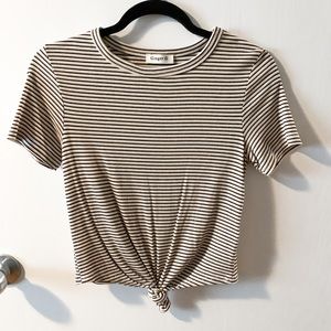 Striped Knotted T-Shirt